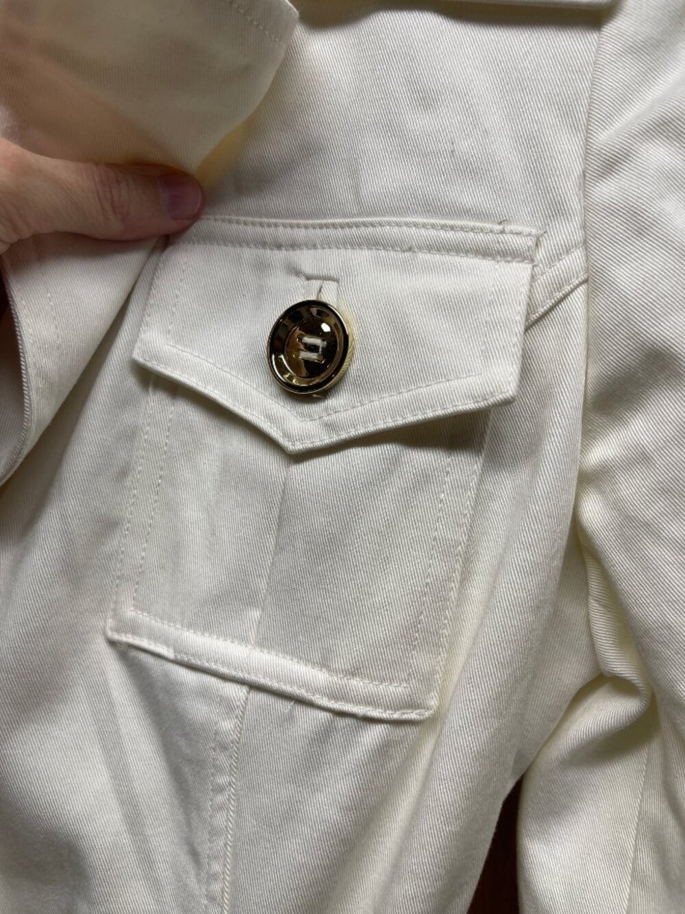 Milly of New York Silk-Lined White Cotton Sateen Bamboo Belted Trench Coat 6 - Picture 8 of 12
